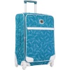 Diane Von Furstenberg Luggage Color On The Go 24 Inch Expandable Custom Spinner, Teal/White, One Size