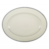 Lenox Tuxedo Platinum Ivory China 13-Inch Oval Platter