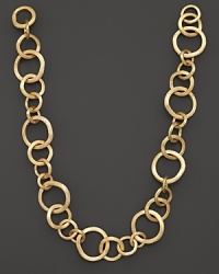 Hand engraved link necklace in 18K yellow gold from Marco Bicego's Jaipur collection.