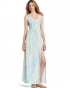 Gypsy 05 Women's Addie Tie Dye Silt Front Maxi Dress, Ocean, Small