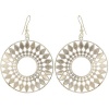 1 7/8 Lightweight Filigree Sun Earrings In Silver Tone