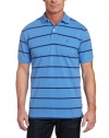 IZOD Men's Slim Fit Short Sleeve Stripe Pique Polo