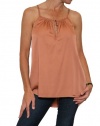 Women's Vince Front Silk Tank Top in Coppermine Size L