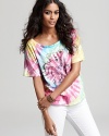 Rock your inner hippie in this CHASER tie-dye tee, emblazoned with the legendary Grateful Dead dancing bear.