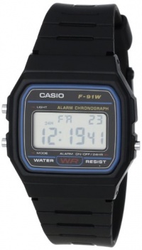 Casio Men's F91W-1 Classic Black Digital Resin Strap Watch