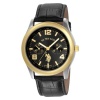 U.S. Polo Assn. Men's USC50004 Genuine Leather Black Dial Strap Watch