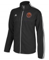 Take your best shot and support your favorite NBA basketball team with this New York Knicks jacket from adidas.