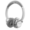 NoiseHush NX26-11853 3.5mm Stereo Headphones with Neodymium Magnet Drivers Medium for all Apple iPad/iPhone/MP3 Players and most Cell Phone Models White/Silver