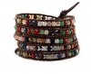 Chan Luu Stone Multi Brown Leather Wrap Bracelet