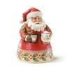 Jim Shore Heartwood Creek from Enesco Santa with Tin pot Figurine 4.75 IN