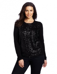 Jones New York Women's Long Sleeve Sequin Cardigan Sweater