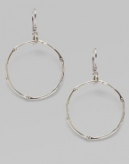 From the Bamboo Collection. Sterling silver circles of bamboo create a refined, delicate design.Sterling silver Length, about 2½ French wire Imported