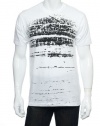 Alfani White Pure (white with black) Graphic SS V-Neck T-Shirt