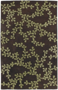 Surya Artist Studio Rug, Brown/Lime, 5' x 8'