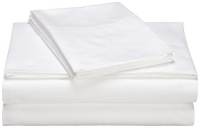 Pinzon Hemstitch 400-Thread-Count Egyptian Cotton Sateen Full Sheet Set, White