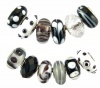 Pandora Style Twelve (12) Piece Charm Bead Set with Murano Style, Lampwork Style and Faceted Glass Style Beads - Fits Pandora, Troll, Biagi and Charmilia - Exact Assortment as Shown (FB99)