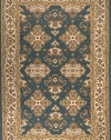 Momeni Rugs Persian Garden Collection PERGAPG-01TEB500R Teal Blue 5' x 5' Round