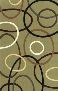 Area Rug 5x8 Rectangle Contemporary Sage Color - Momeni Elements Rug from RugPal