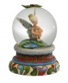 In time for the holidays, Tinkerbell, a much loved Disney character, is presented by Jim Shore as a charming snow globe with folk art-inspired details.