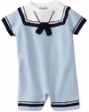 Hartstrings Baby-boys Newborn Sailor Sweater Romper, Sky Sulphur, 6-9 Months