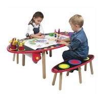 Alex Super Art Table with Paper Roll and Two Benches