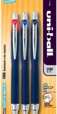 uni-ball Jetstream RT Fine Point Retractable Roller Ball Pens, 3 Colored Ink Pens (70879)