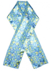 Carrie Satin Stripe Scarf with Pizazz Scarf Colors: Blue