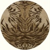 Area Rug 7x7 Round Animal Inspirations Sand Color - Momeni Serengeti Rug from RugPal