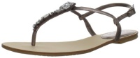 Calvin Klein Women's Catarina Metallic Thong Sandal,Bronze,5 M US