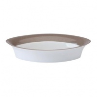 Philippe Deshoulieres Seychelles Taupe Open Vegetable Dish 30 oz