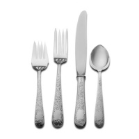 Kirk Stieff Old Maryland Engraved 4-Piece Sterling Silver Flatware Place Set, Service for 1