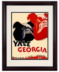 Georgia proved it's a dog-eat-dog world on November 11, 1933, shutting out Yale 7-0. A great piece of college football memorabilia, this framed cover art from that game's program is a must for fans and alum of either Bulldogs team.