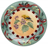 Lenox Winter Greetings Everyday Stoneware Goldfinch Dinner Plate