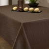 Benson Mills Pebbles Fabric Tablecloth, Chocolate, 70-Inch Round