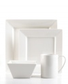 Martha Stewart Collection epitomizes casual elegance with the contemporary lines and versatile whites of Avenue Square dinnerware. Dishes in the place settings collection have a glossy finish that blankets the smooth porcelain from corner to corner for anytime, everyday enjoyment.