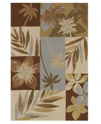 Add a tropical punch to your porch or patio with this palm-patterned indoor/outdoor rug from Dalyn. Crafted from hand-hooked polypropylene for superb durability and easy cleaning.