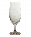 Finely etched with a interwoven design as classically tasteful as pearls on a string, the Precious crystal iced beverage glass from Royal Doulton makes serving any drink - from punch to sangria - just a touch more glamorous. Mulitfaceted stem and flared base.