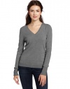 Christopher Fischer Women's 100% Cashmere V-Neck  Button Cuff Detail Sweater