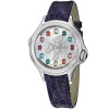 Fendi Crazy Carats Ladies-small Silver Diamond Dial Purple Strap Watch F104026033D1T02