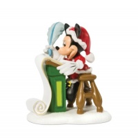 Department 56 Disney Village Accessory Figurine, Mickey Checking the List Twice