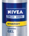 Nivea for Men Q10 Energy Shaving Gel, 7-Ounce Bottles (Pack of 3)