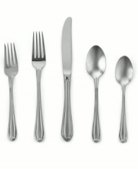 Premier tableware designer Gorham presents superior quality stainless steel flatware in an array of distinctive patterns, to suit your every mood and occasion. The formal Melon Bud Frosted place settings have a classically simple design embellished with a matte-finished bud detail.