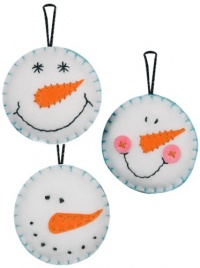 Dimensions Needlecrafts Felt Applique, Snowman Smiles Ornaments