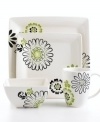 The Cellar Dinnerware Paisley & Floral Green 4-Piece Place Setting; Service for 1