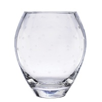 Display your bouquet in this small kate spade new york crystal vase with charming etched polka dots.