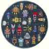 Area Rug 5x5 Round Kids Steel Blue Color - Momeni Lil Mo Whimsy Rug from RugPal