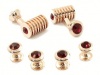 Rose-Gold-Tone Ruby Red Swarovski Barrel Formal Set by Cuff-Daddy