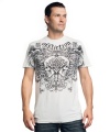 Graphic designer. This crew neck t-shirt from Affliction adds some unique style to your casual look.