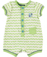 Guess What's Up? Romper (Sizes 0M - 9M) - lime, 6 - 9 months