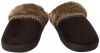 Isotoner Women's Microsuede Faux-Fur Chukka Clog Slipper